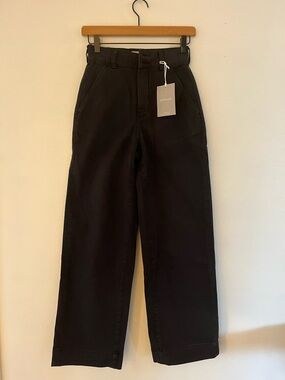 NWT Organic Cotton EverlaneWide Leg Black Pants